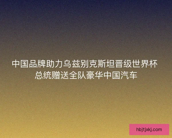 中国品牌助力乌兹别克斯坦晋级世界杯 总统赠送全队豪华中国汽车